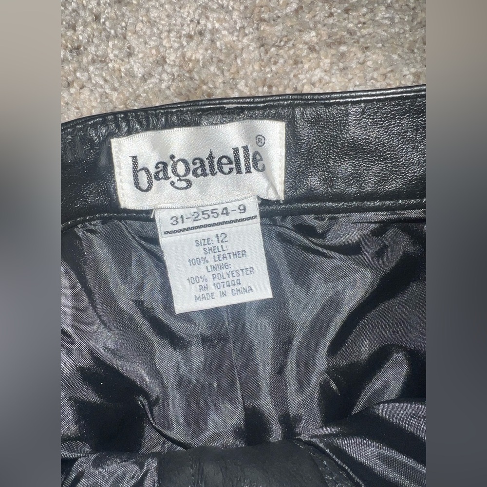 Vintage Bagatelle Black Leather Pants - Picture 6 of 10